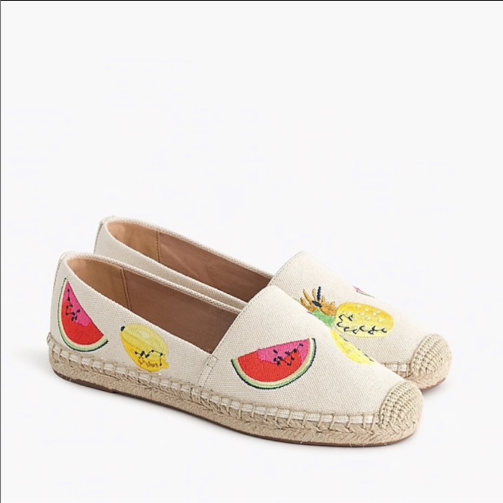 NWT! J.Crew canvas espadrille flats